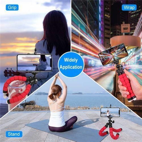 Mobile Phone Tripod Mobile Phone Clip Bracket Photography Tripod-red