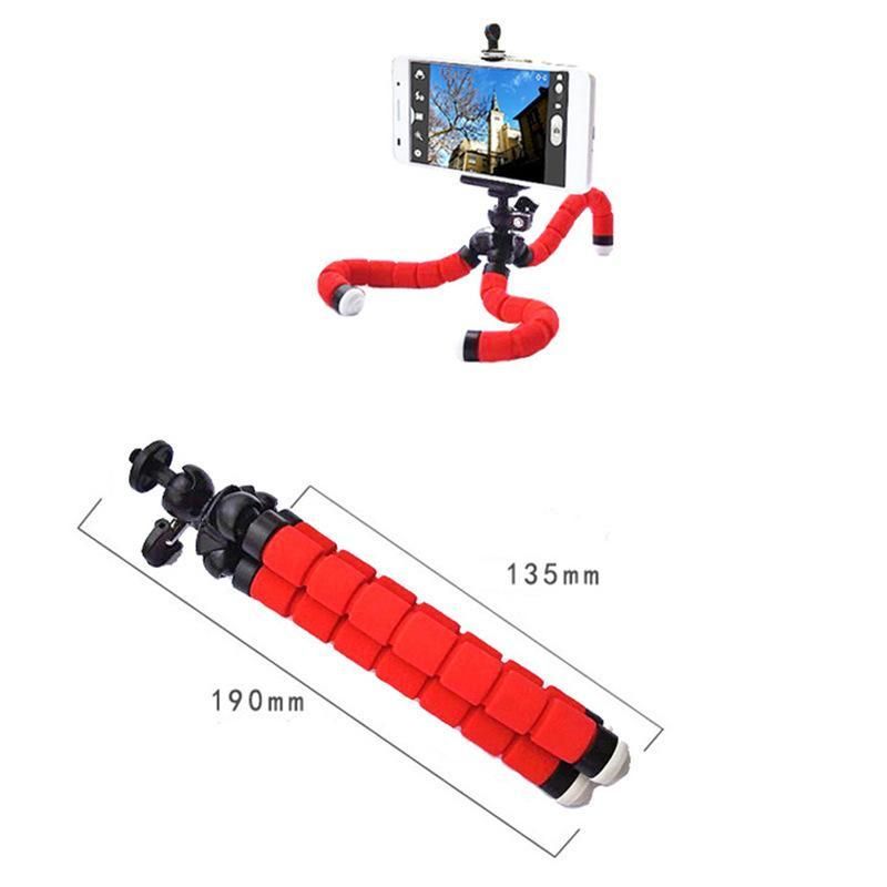 Mobile Phone Tripod Mobile Phone Clip Bracket Photography Tripod-red