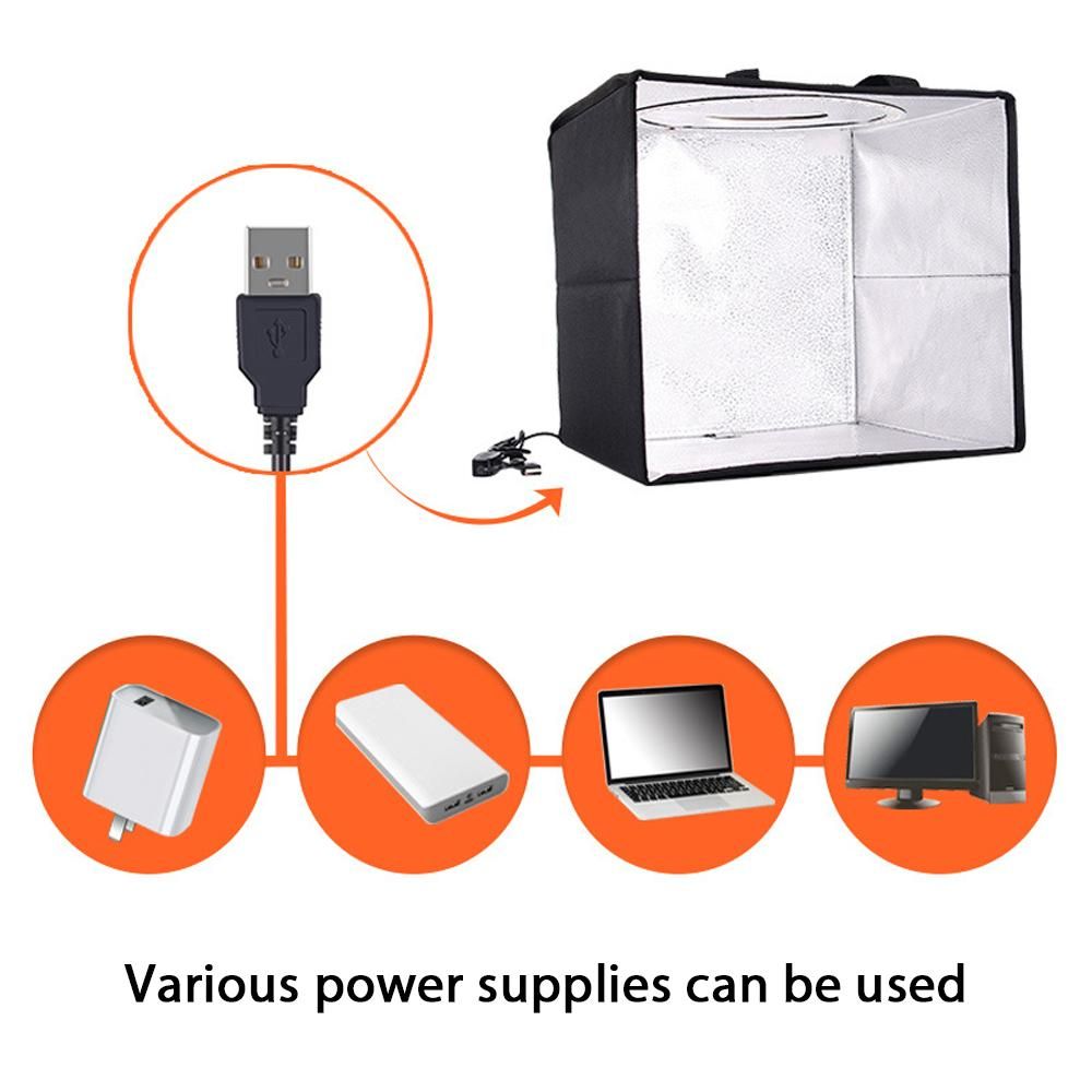USB Portable Photo Studio Light Tent 144 LED Lighting Photography Shooting Tent Small Soft Light Photo Box Photographic Equipment