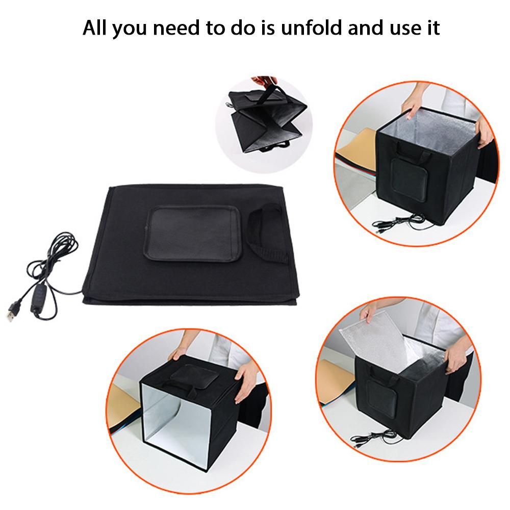 USB Portable Photo Studio Light Tent 144 LED Lighting Photography Shooting Tent Small Soft Light Photo Box Photographic Equipment