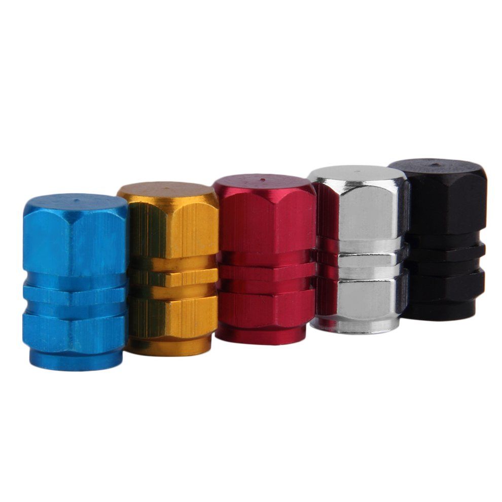 4pcs Aluminum Car Truck Bike Tire Tyre Wheel Rims Air Valve Stem Caps Cover