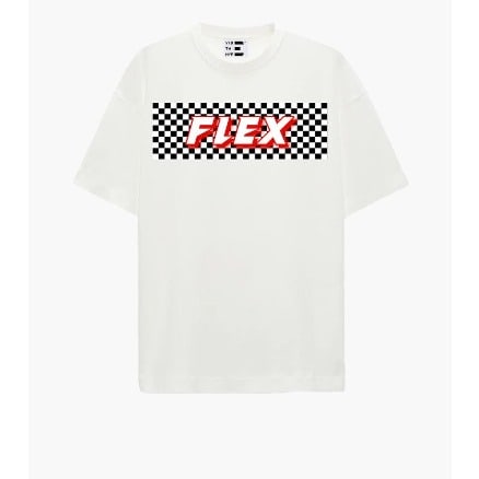 Fashion Letter Print Grid T-shirt