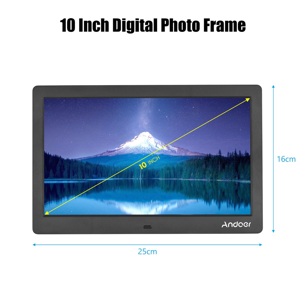 10 Inch Wide LCD Screen Digital Photo Frame 1024 *