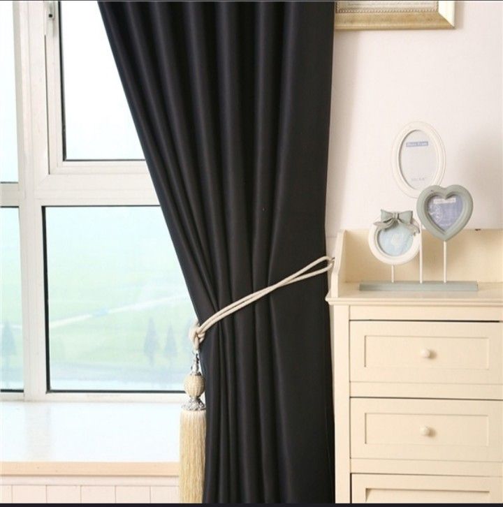 7.5ft. By 7.5ft. High Quality Black Plain Curtain