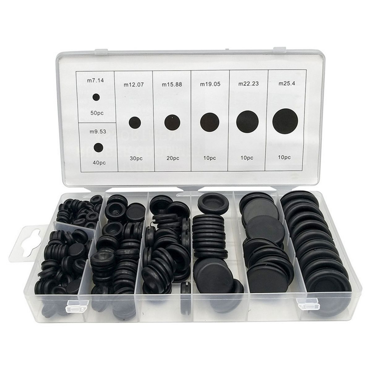 170Pcs Rubber Grommets Assortment Firewall Hole Plug