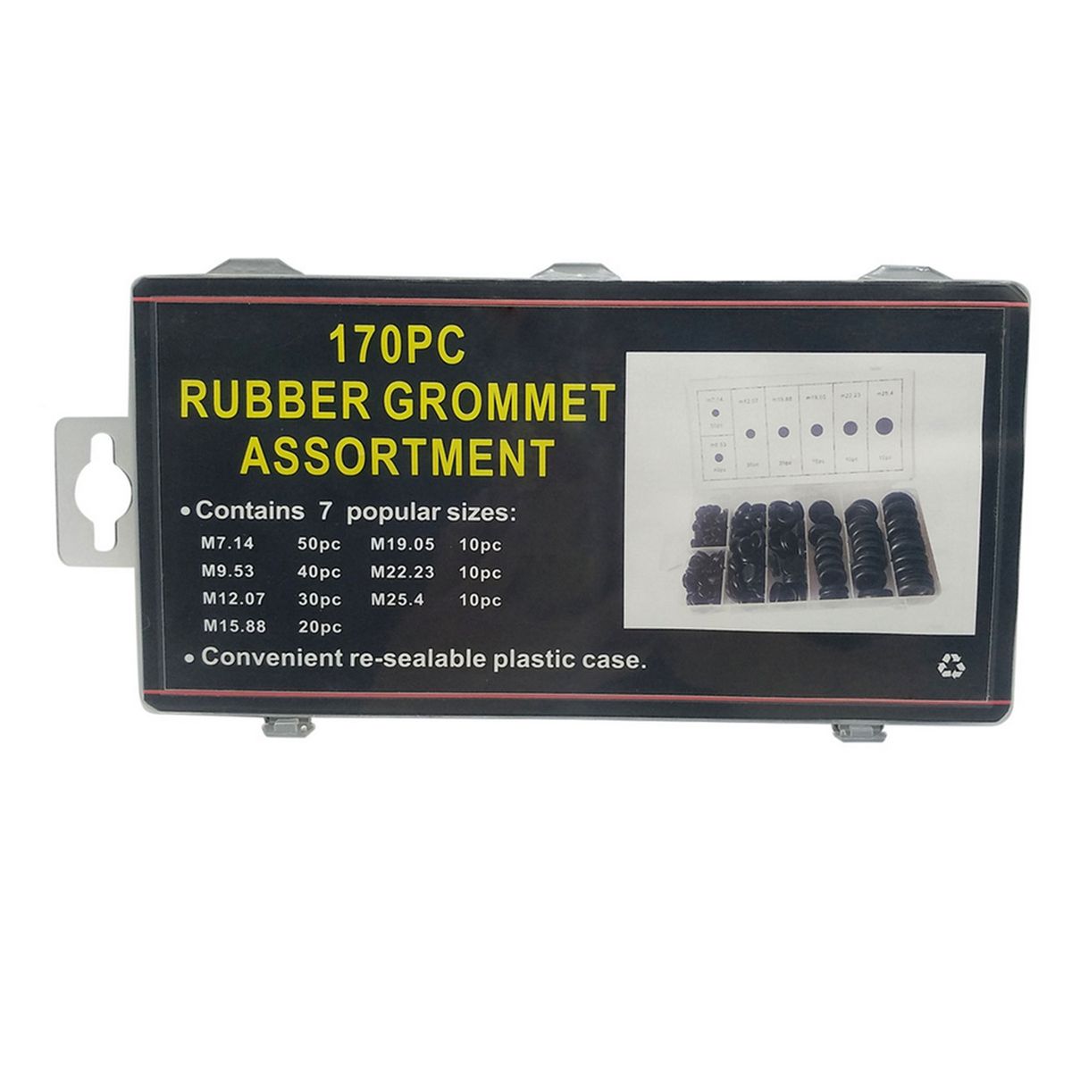 170Pcs Rubber Grommets Assortment Firewall Hole Plug