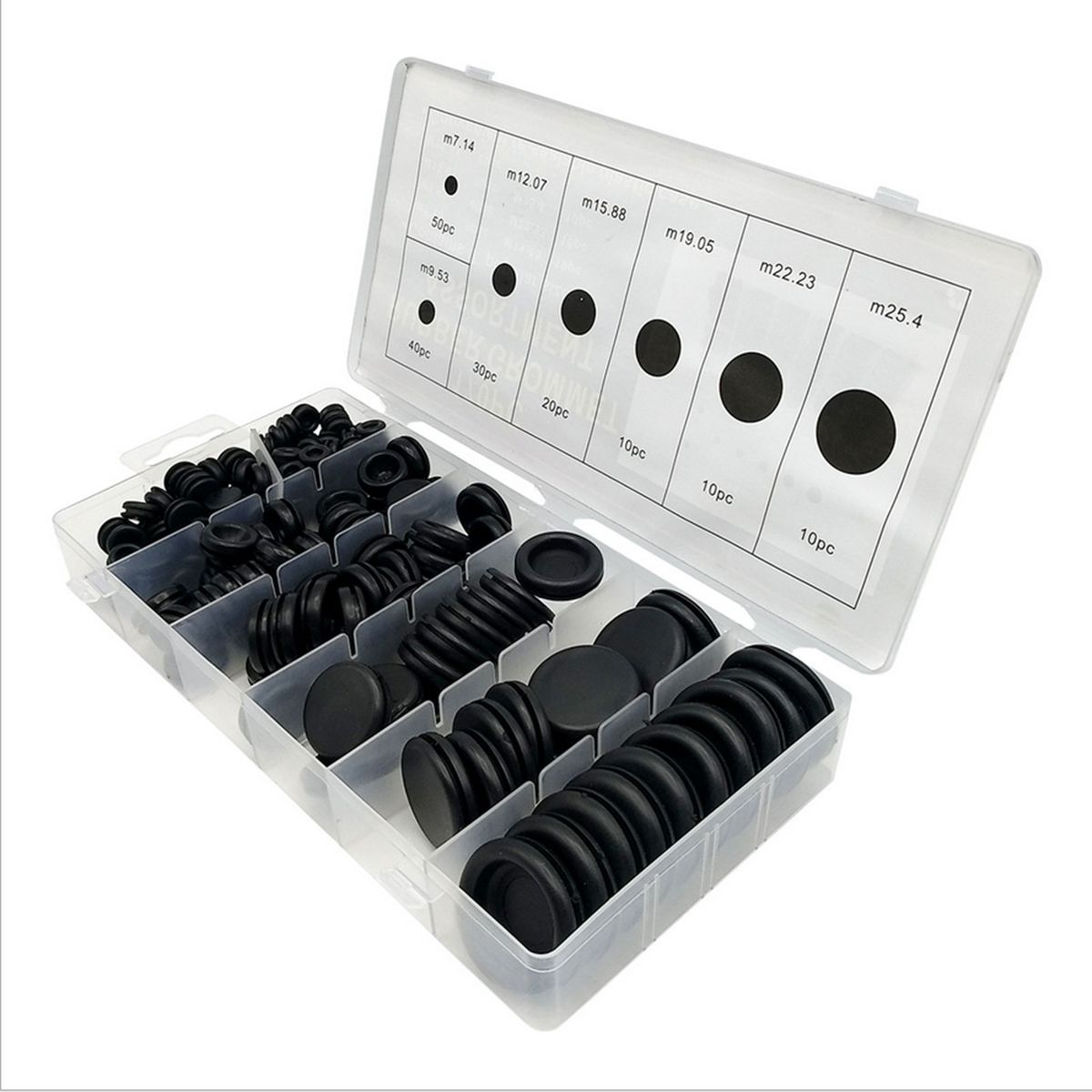 170Pcs Rubber Grommets Assortment Firewall Hole Plug
