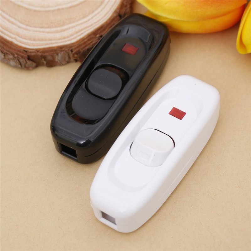 1Pcs Bedside Lamp Switch AC 250V 10A Inline ON OFF Table