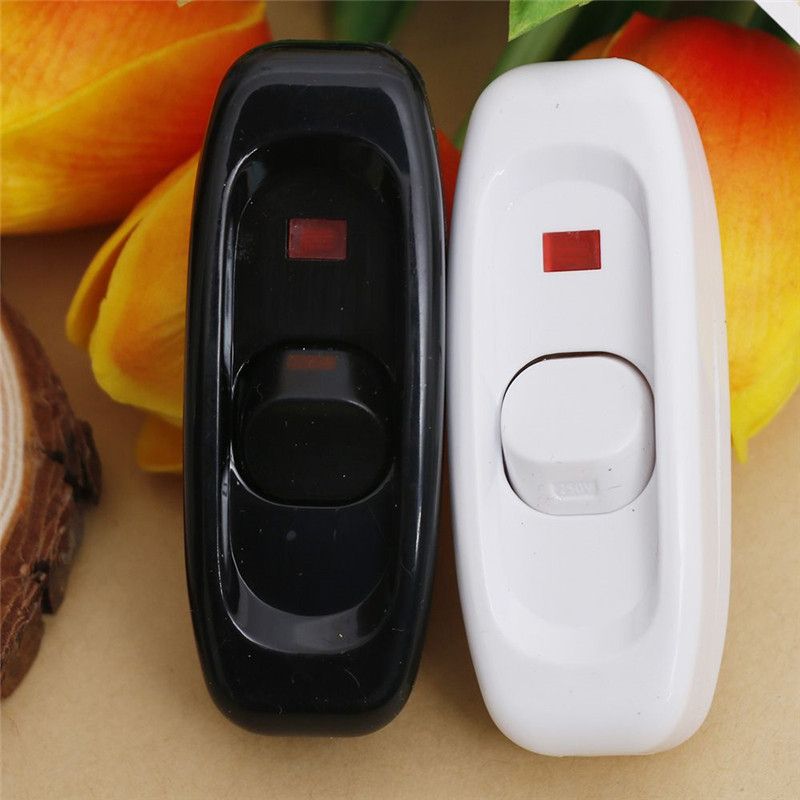 1Pcs Bedside Lamp Switch AC 250V 10A Inline ON OFF Table