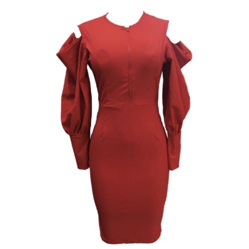 Stretchy Cooperate Gown - Red