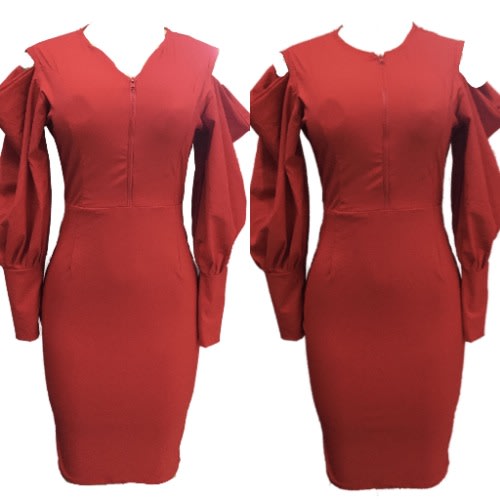 Stretchy Cooperate Gown - Red