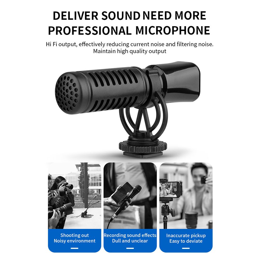 Mini Microphone Cardioid Condenser Mic With Shock Mount