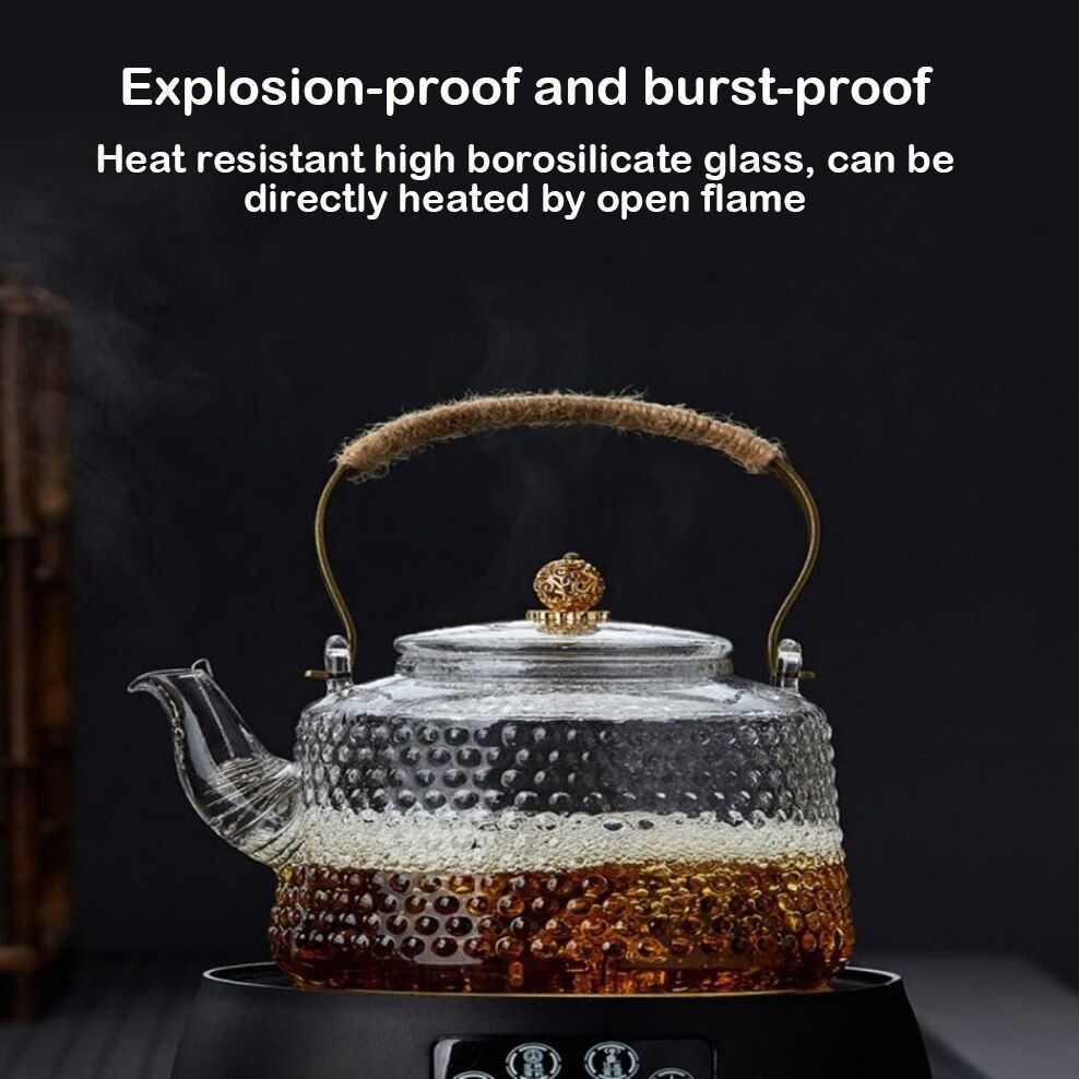1.4L Thickened Glass Boiling Kettle High Temperature-1.4L