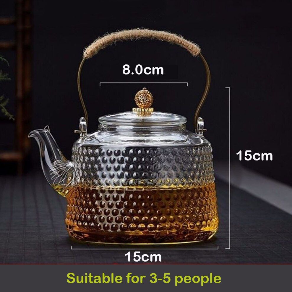 1.4L Thickened Glass Boiling Kettle High Temperature-1.4L