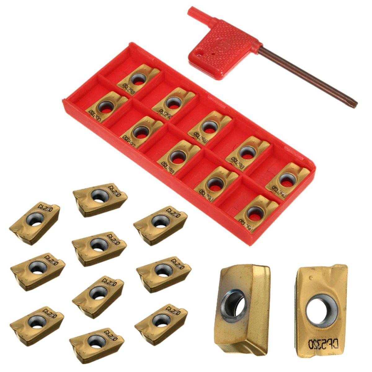 10Pcs Carbide Indexable Milling Inserts APMT1604 PDER DP5320