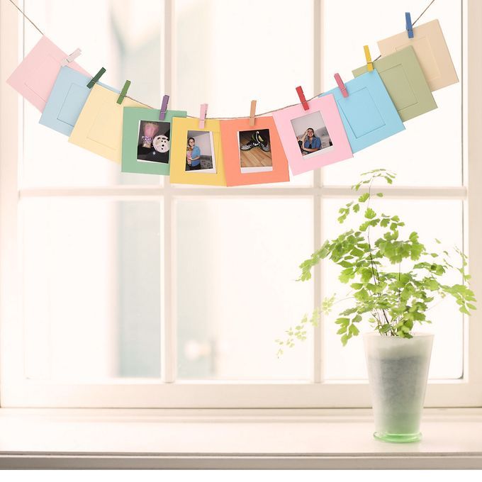 3" Photo Picture Wall Hang Frame Clip Clamp String Rope 3-