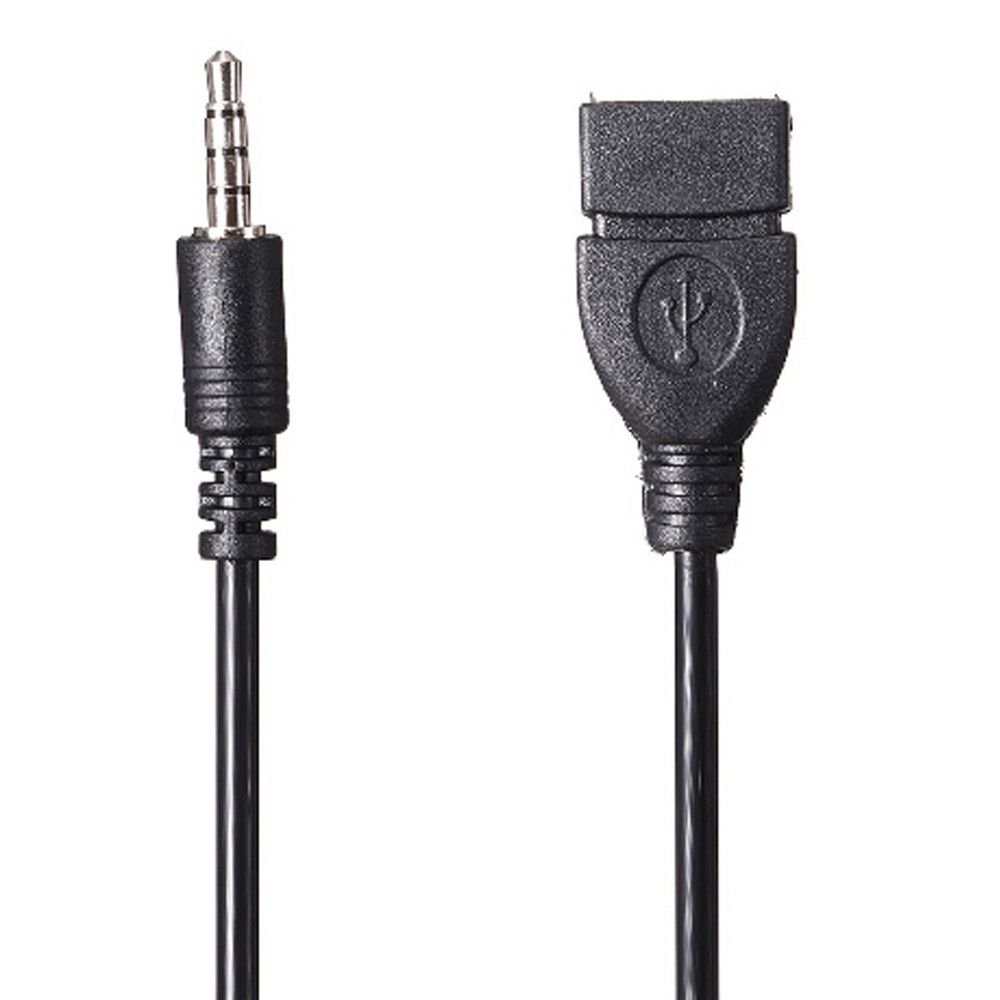 3.5mm Male Audio AUX Jack To USB 2.0 Type A Female OTG Converter Adapter Cable
