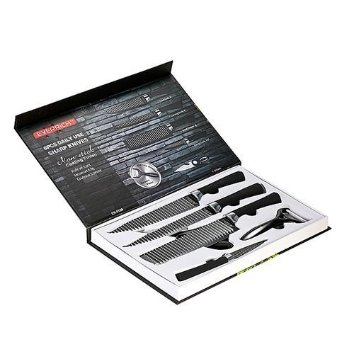 6pcs Of Set Of Kitchen Knives With Peeler And Scissors