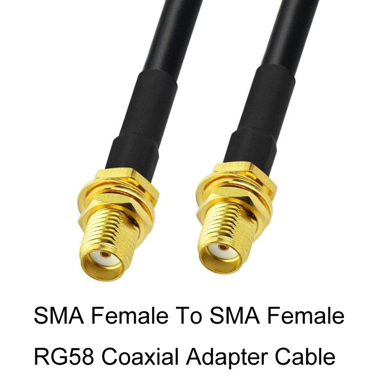 SMA Female To SMA Female RG58 Coaxial Cable, Cable Length:1m