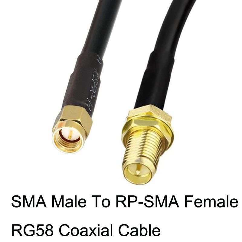 SMA Male To RP-SMA Female RG58 Cable, Cable Length:1.5m