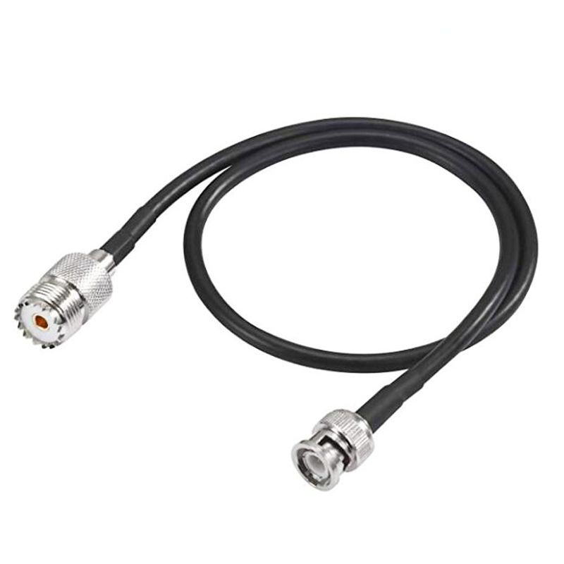 BNC Male To UHF Female RG58 Coaxial Cable, Cable Length:1m