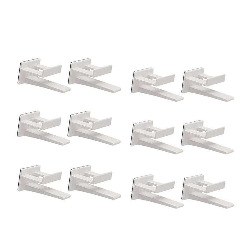 Adhesive Hat Rack Display Hooks for Wall & Door 12 Pack Baseball Cap Holder Closet & Storage Organizer White