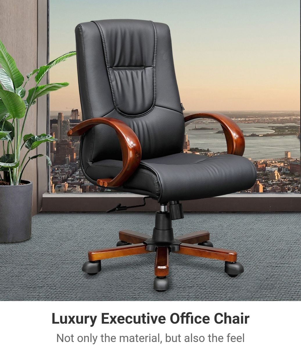 Executive Wooden Armrest Office Quality Chair