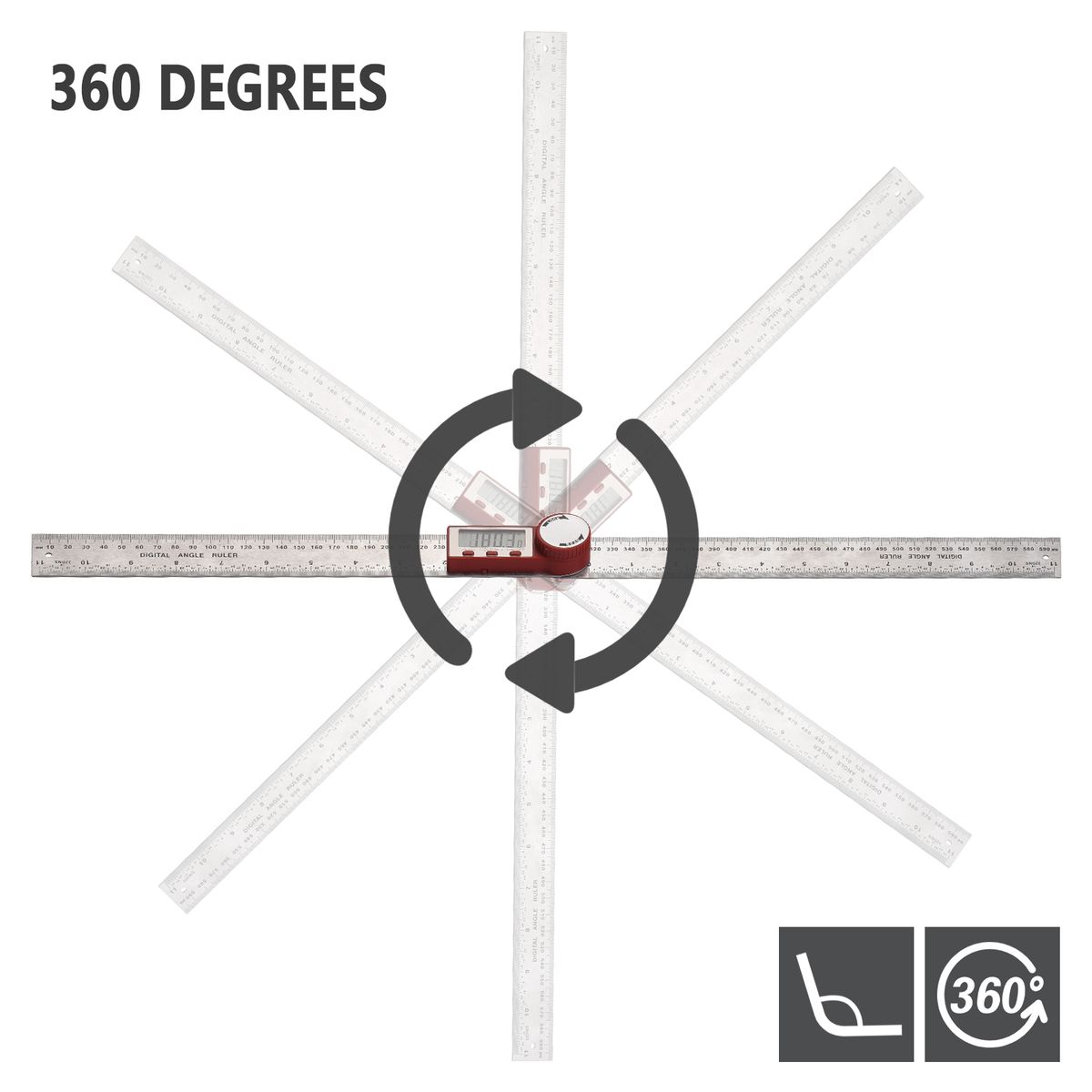 Digital Angle Finder Ruler 11inch/ 300mm Stainless Steel
