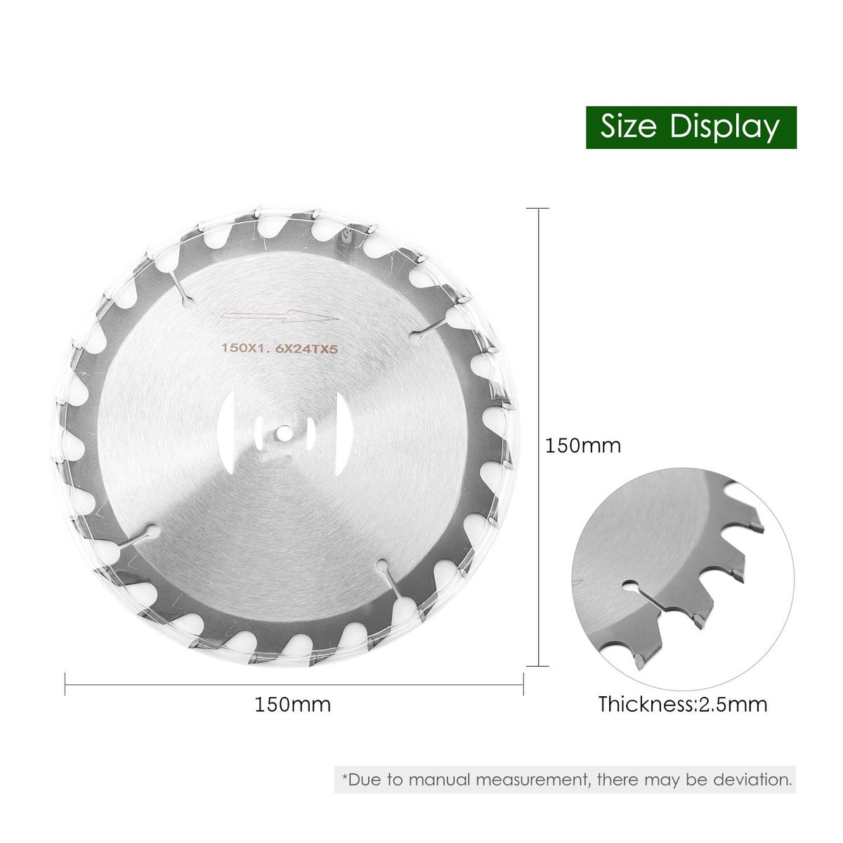6 Inch 150mm 24 Teeth Lawn Mower Circular Metal Saw Blade Round Saw Cutter Electric Weeder Accessory