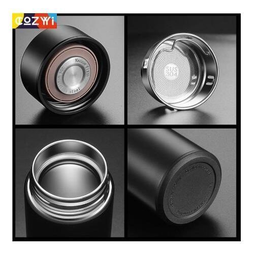Quantum Alkaline Filtered Water Bottle LED Thermos Cup