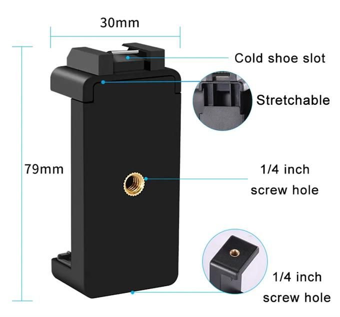 Smartphone Vlog Kit with LED Video Light Microphone Phone Clip Tripod for Live Vlog Video Shooting Selfie