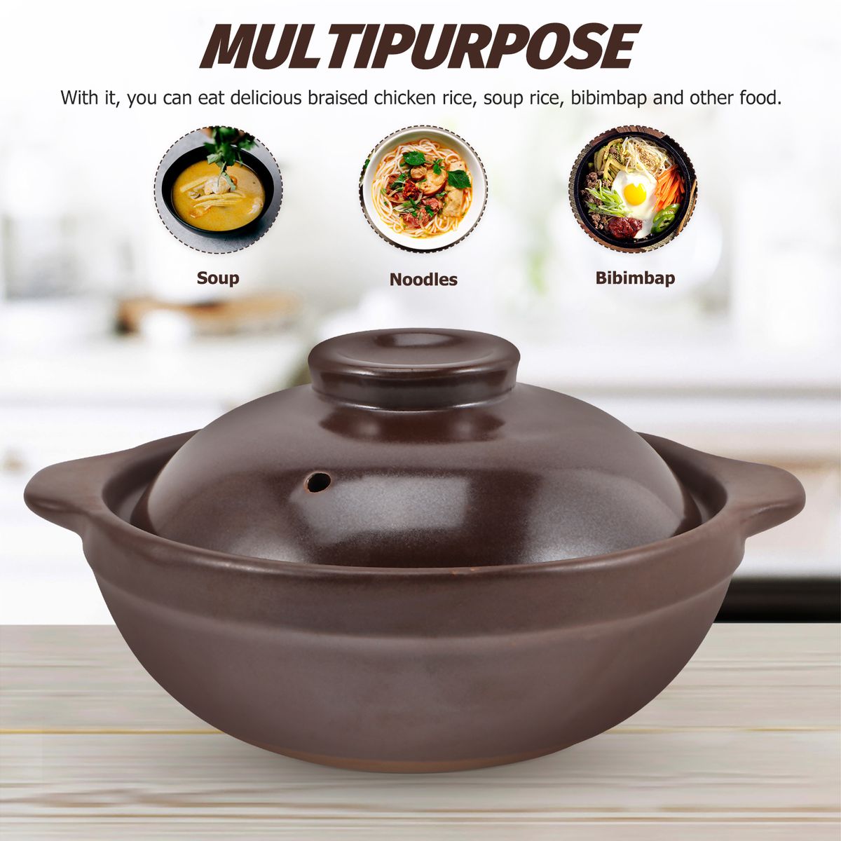 Pot Casserole Clay Cooking Stew Ceramic Souppan Hot Pottery