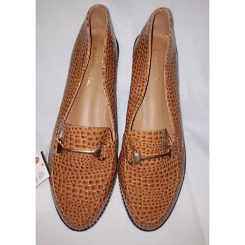 Croc Embossed Loafers For Ladies