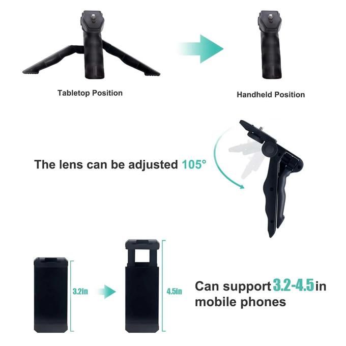 Professional Vlogging Shooting Kits Mobile Phone Vlog Kit with Microphone LED Light and Phone Holder Smartphone Camera Video Vlogging Selfie Stick Live Broadcast Fill Light Bracket for iPhone/Android with Accessories
