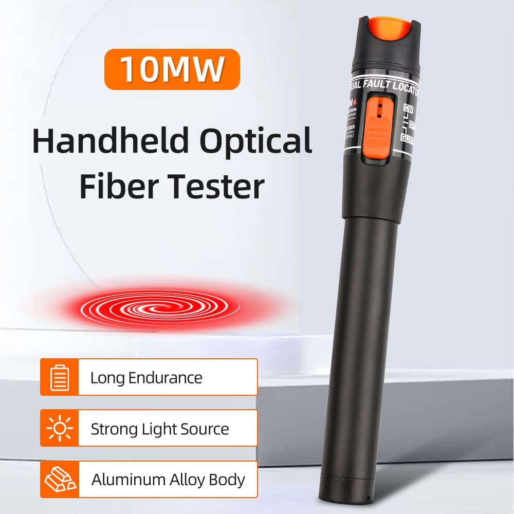 Handheld 10mW Optical Fiber Tester Portable Pen Type Red Light