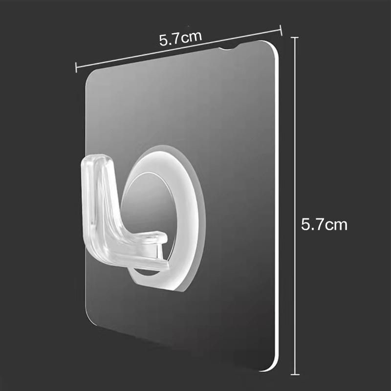 10PCS Self Adhesive Door Wall Hangers Hooks No Rusting Transparent