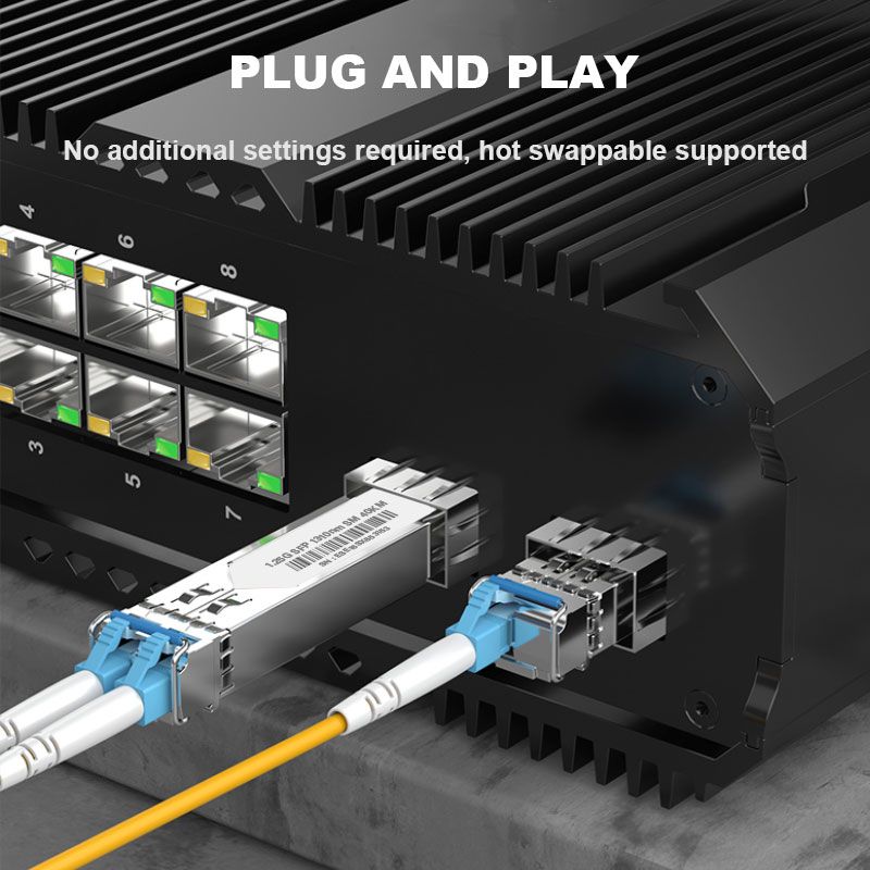 2PCS Mini 1000Mbps Fiber Transceive
