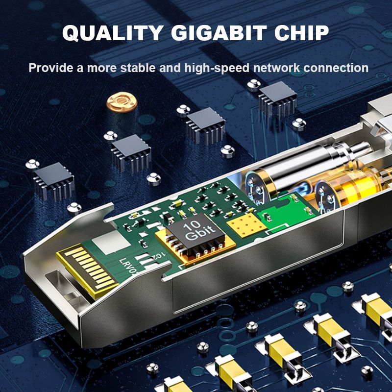 2PCS Mini 1000Mbps Fiber Transceive