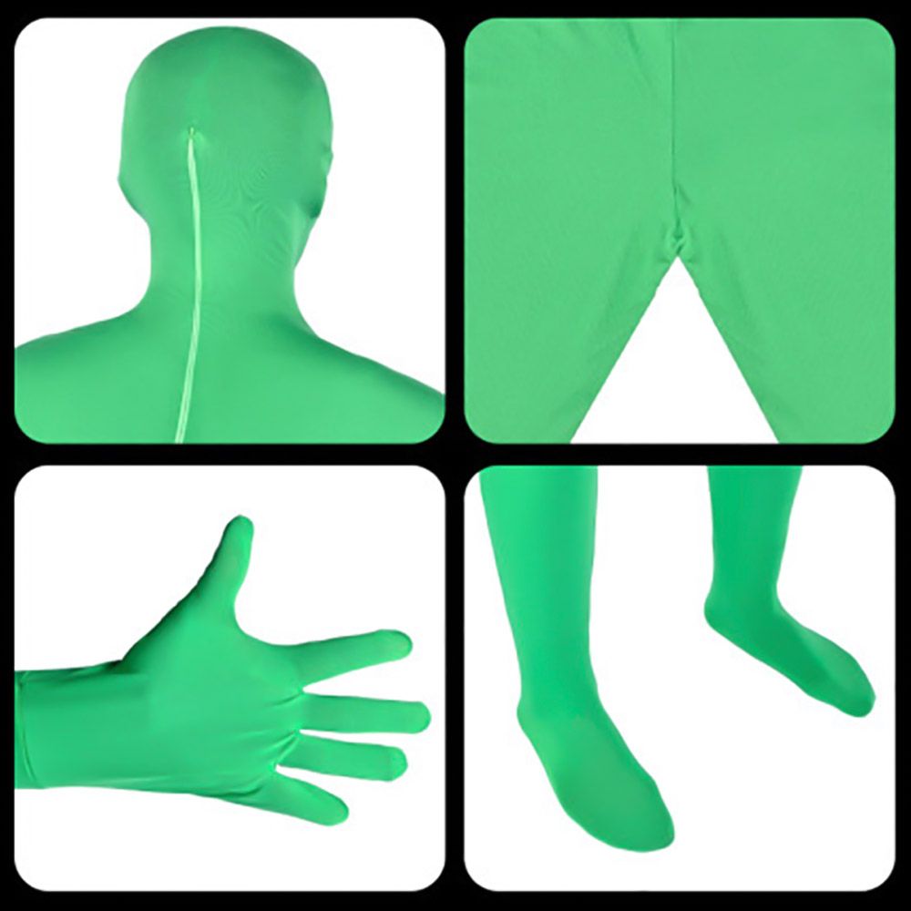 Full Body Photography Chromakey Green Suit Unisex Adult