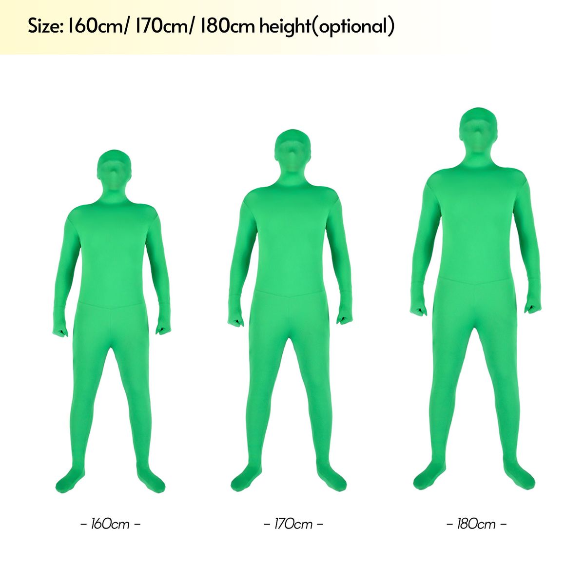 Full Body Photography Chromakey Green Suit Unisex Adult