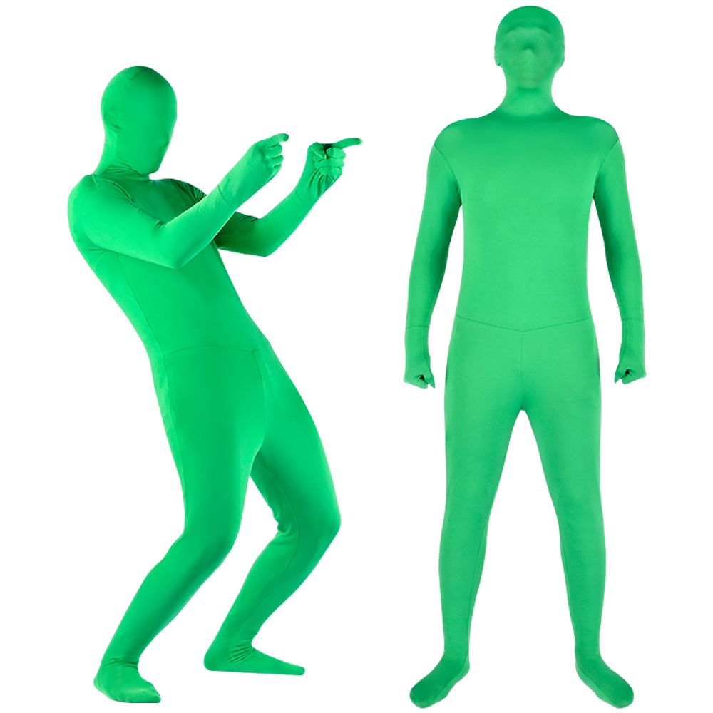 Full Body Photography Chromakey Green Suit Unisex Adult
