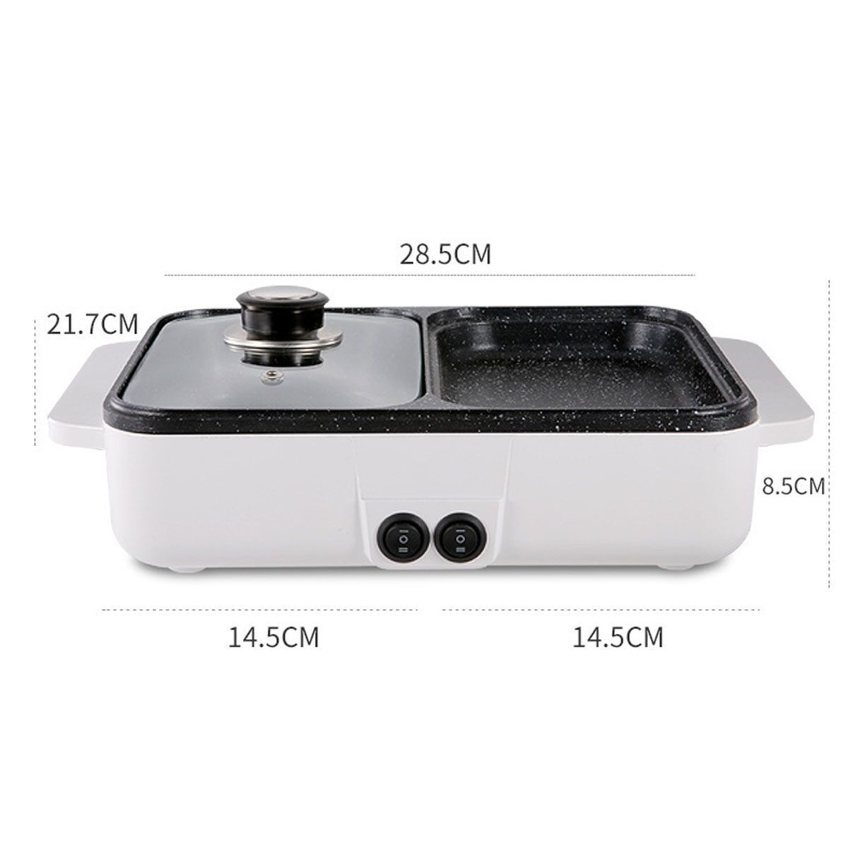 220V Electric Oven Roaster Comfortable Detachable Cooker 1200W Multifunctional Black