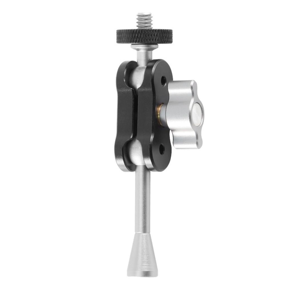 Super Clamp with Multifunctional Arm Double Ball Head Super Clamp Mount 14 Thread Adapter for DSLR Cameras TM-4