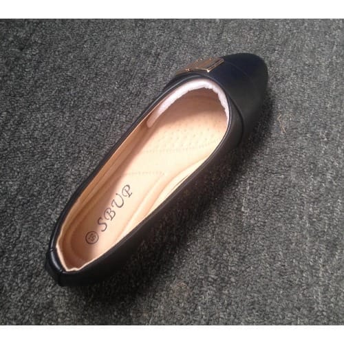 Sbup Gold Embellished Flat Shoes