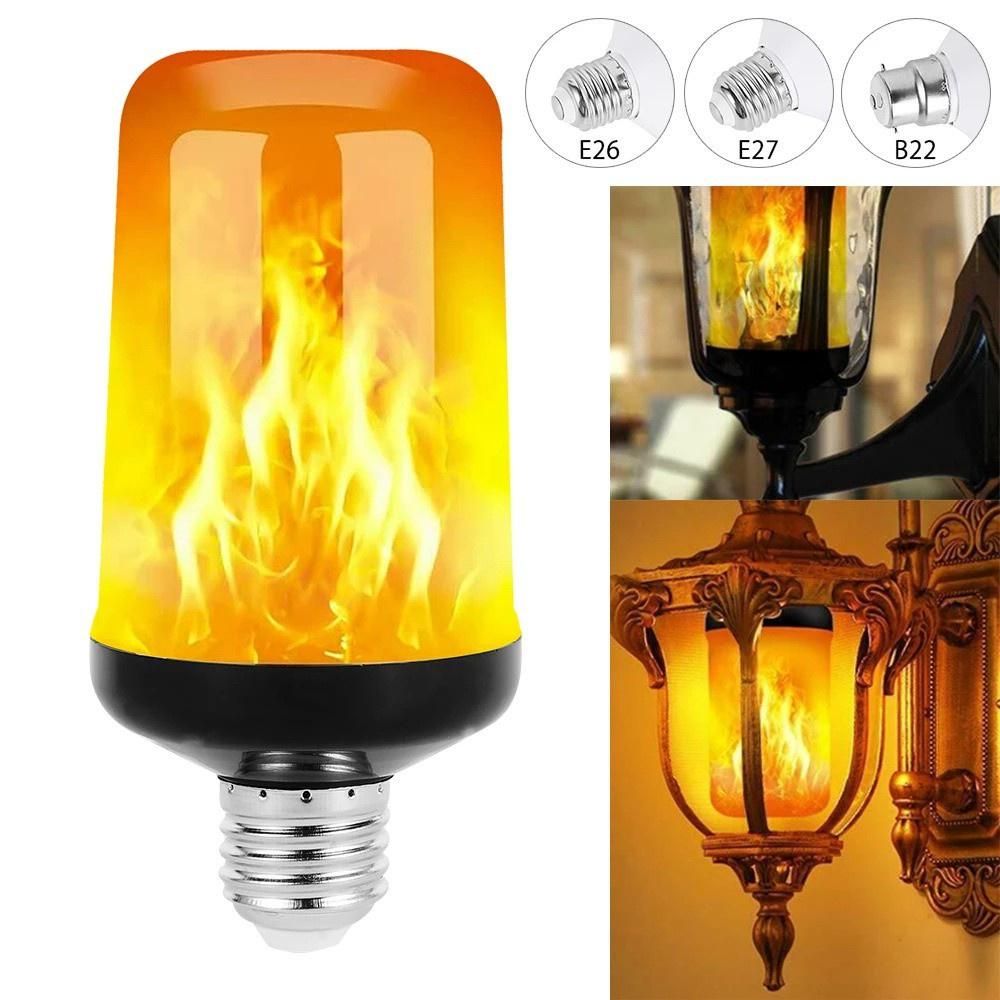 4 pcs Light Bulb Emulation Dynamic Light LED Flame Light Fire Effect Light