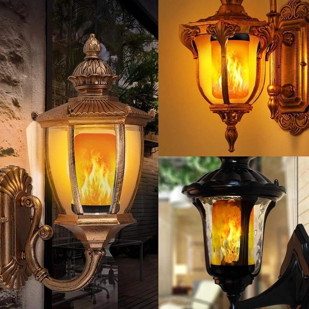 4 pcs Light Bulb Emulation Dynamic Light LED Flame Light Fire Effect Light