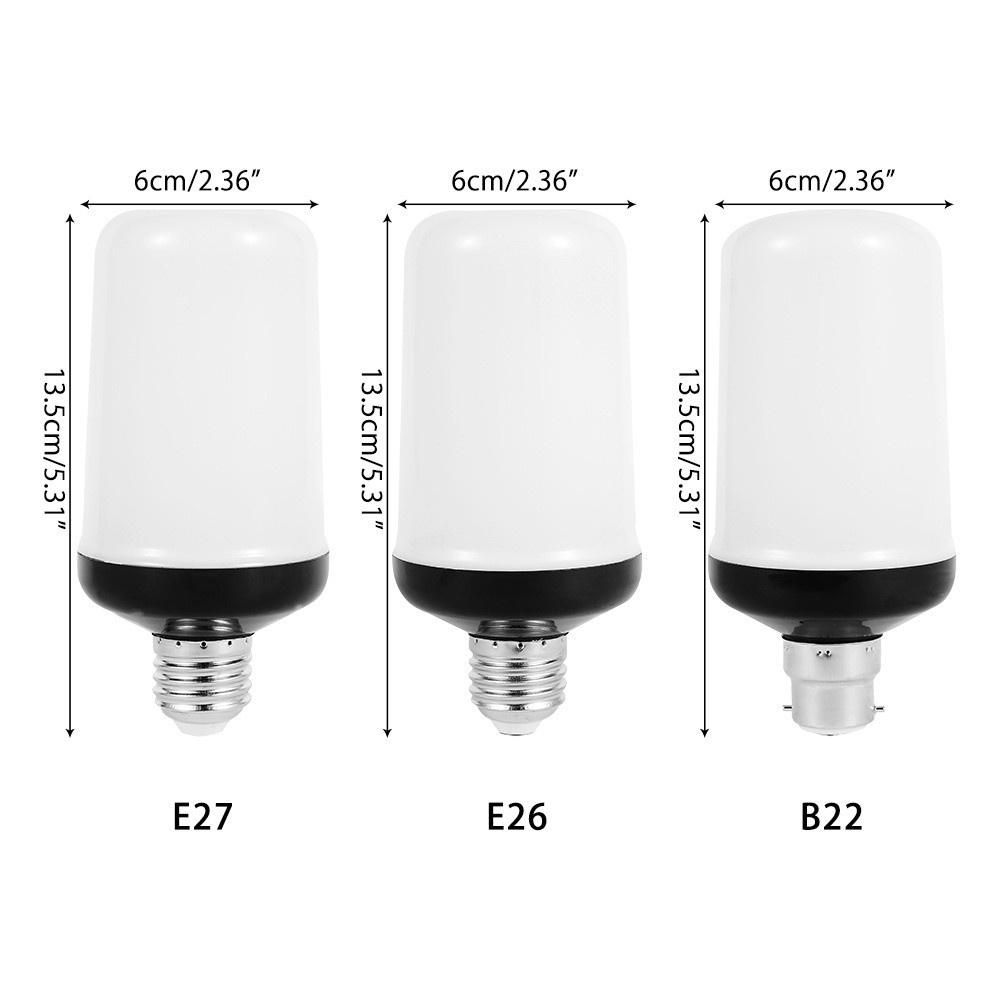 4 pcs Light Bulb Emulation Dynamic Light LED Flame Light Fire Effect Light