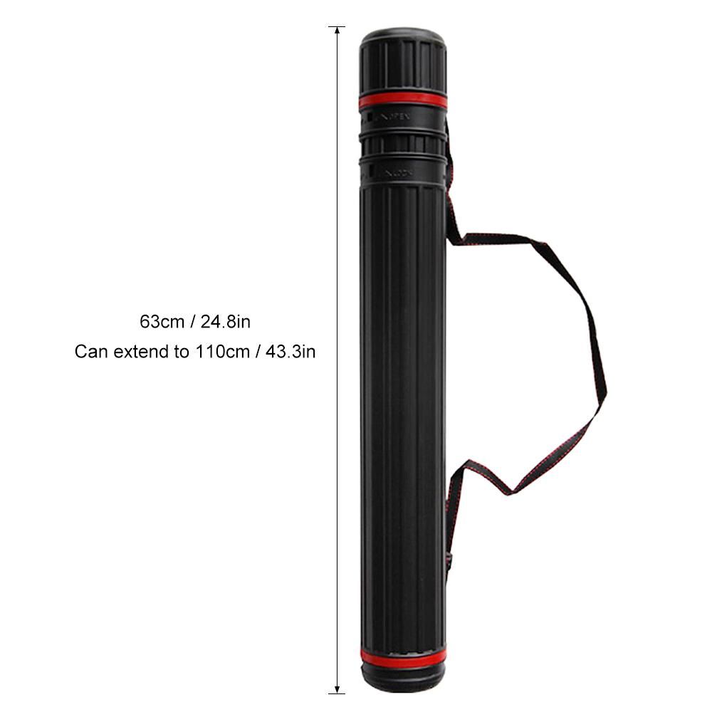 Telescopic Archery Arrow Case Carrier Tube with 2 EVA Foam Arrow Protection Racks Holders