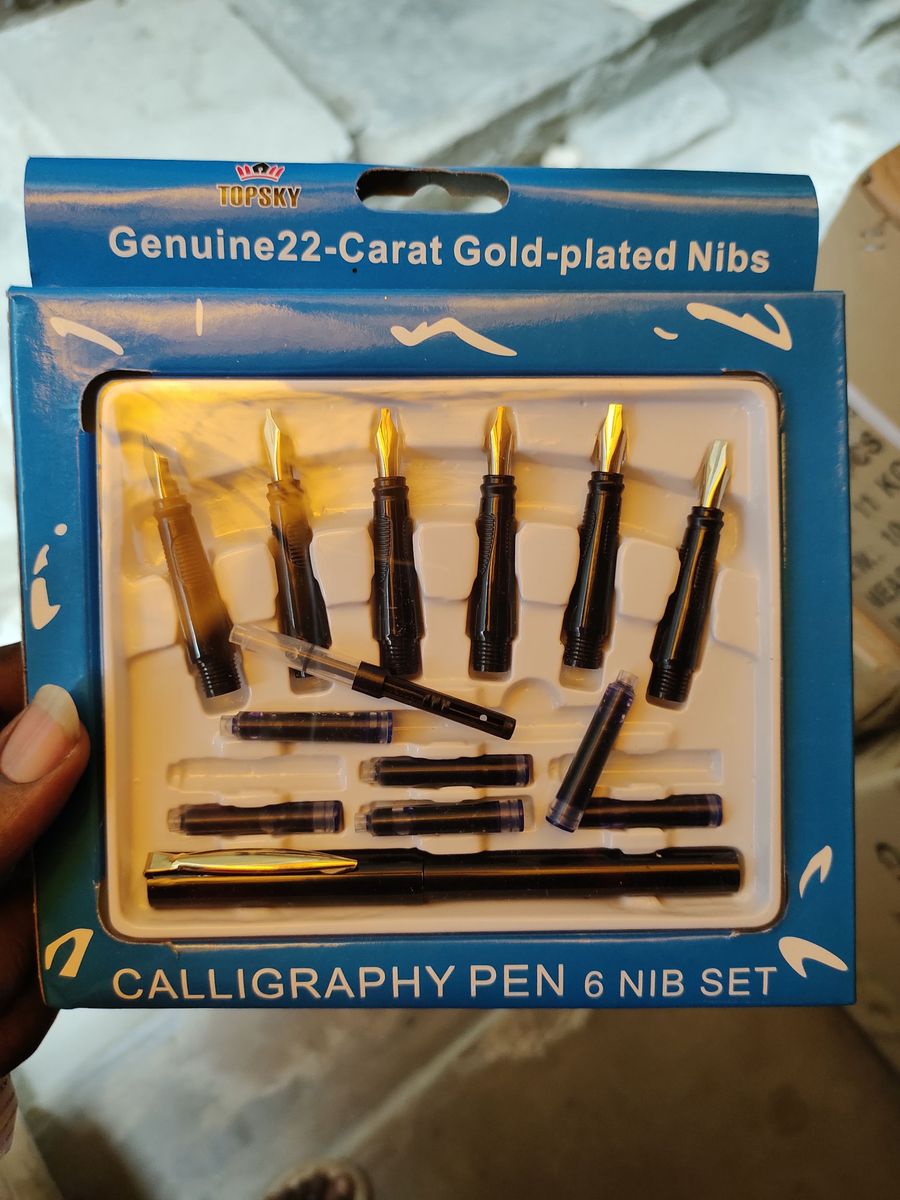 Fountain Pen, Calligraphy Pen Set Of 6(for School, Offices Banks And More)