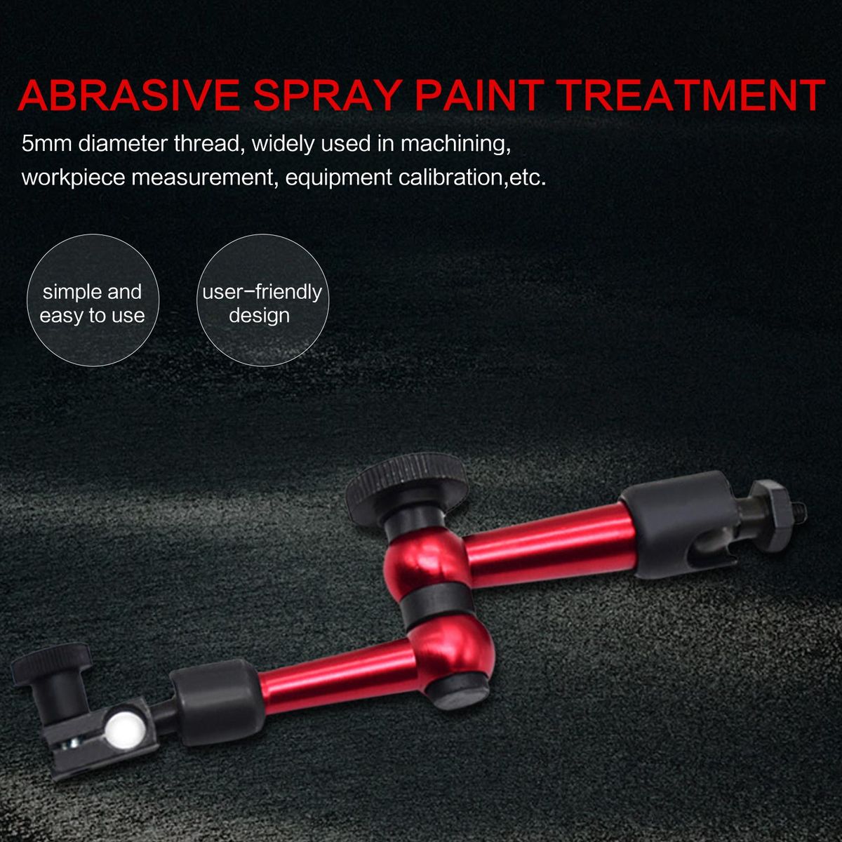 M5 Universal Flexible Magnetic Metal Base Holder Stand Arm For Dial Indicator Alloy Steel